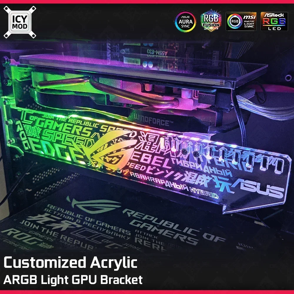 Pc Gaming Lian Li - ICY MOD Dostosowany wspornik VGA z