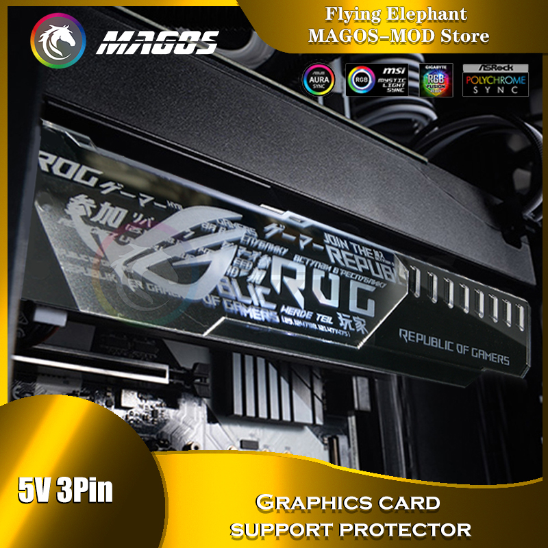 Pc Gaming Lian Li - Uchwyt GPU ARGB Silver Mirror Surface