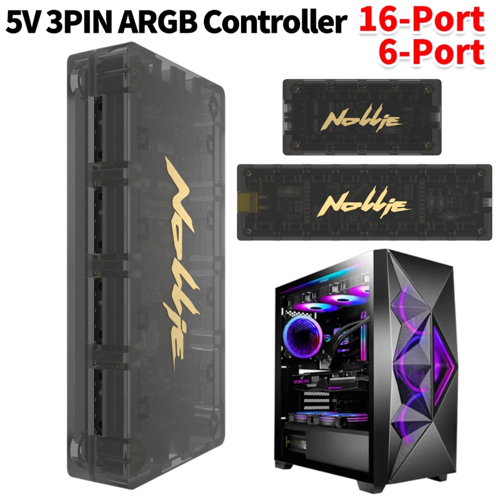 Pc Gaming Lian Li - Kontroler ARGB 5V 3PIN 8-kanałowy Adresowalny
