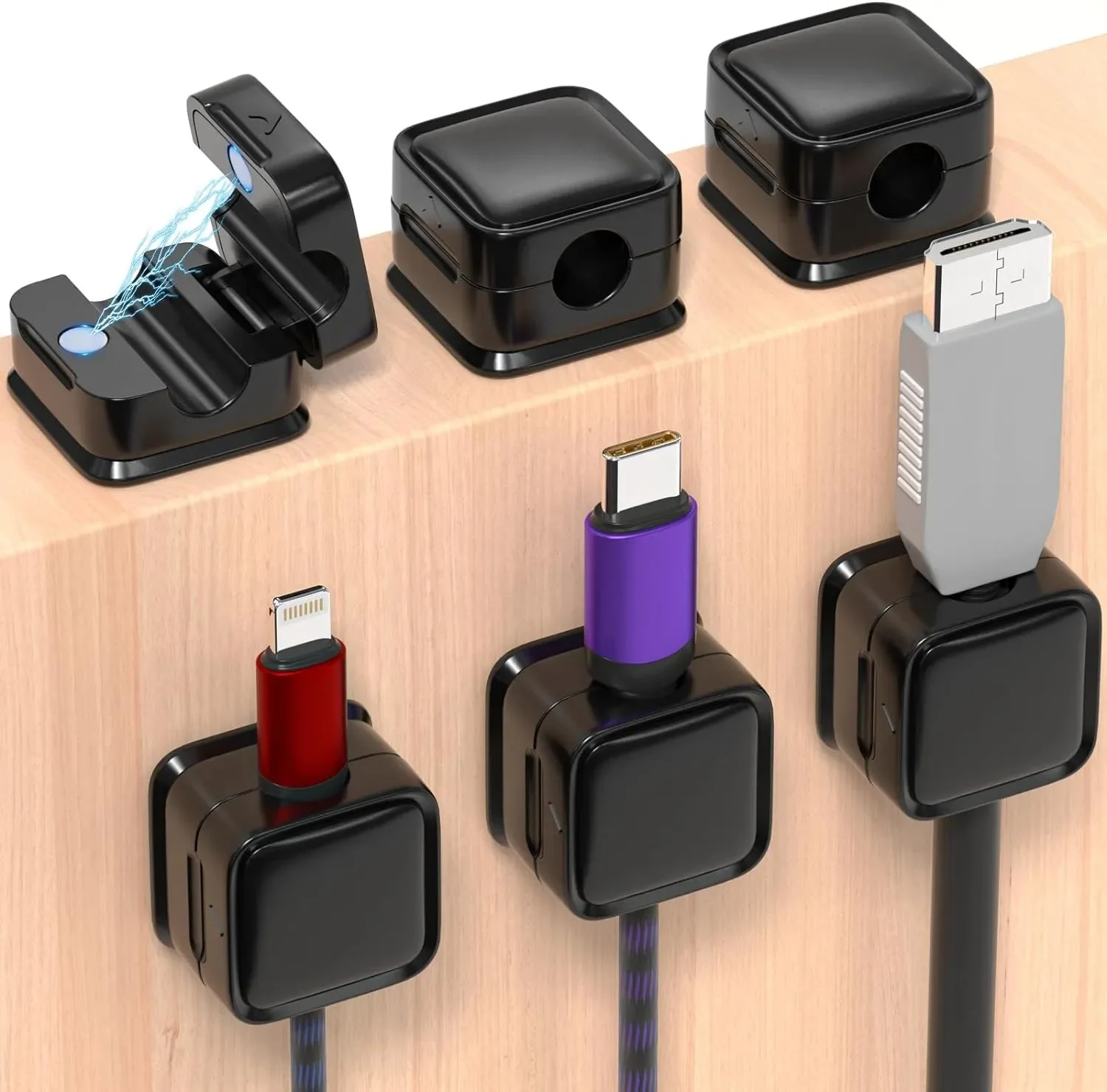Desk Cable Organizer - Mały organizer do kabli, magnetyczny uchwyt