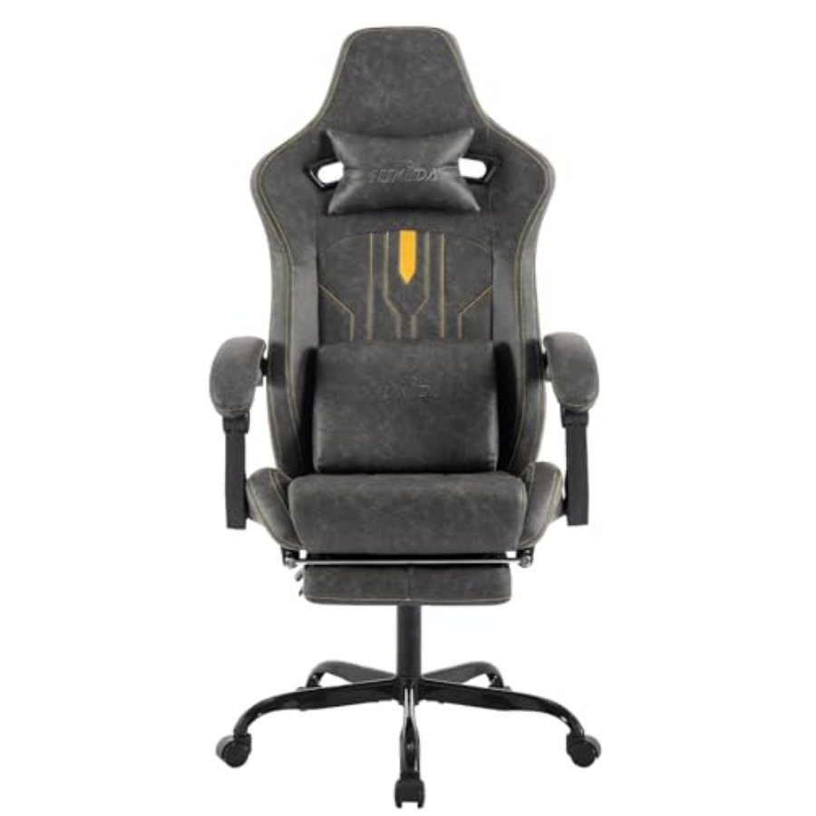Gaming Chair - Krzesło do gier z podnóżkiem, idealne