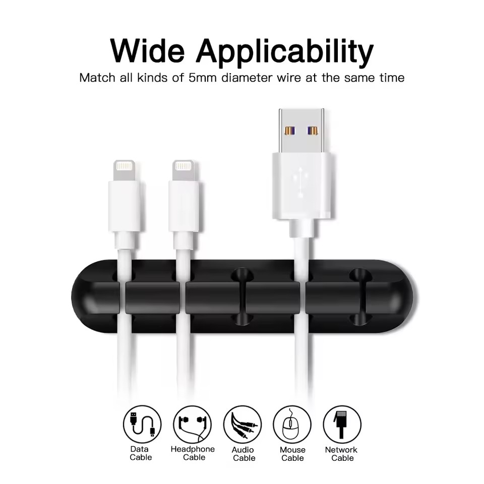 Desk Cable Organizer - Silikonowy organizer na kable USB, zwijacz