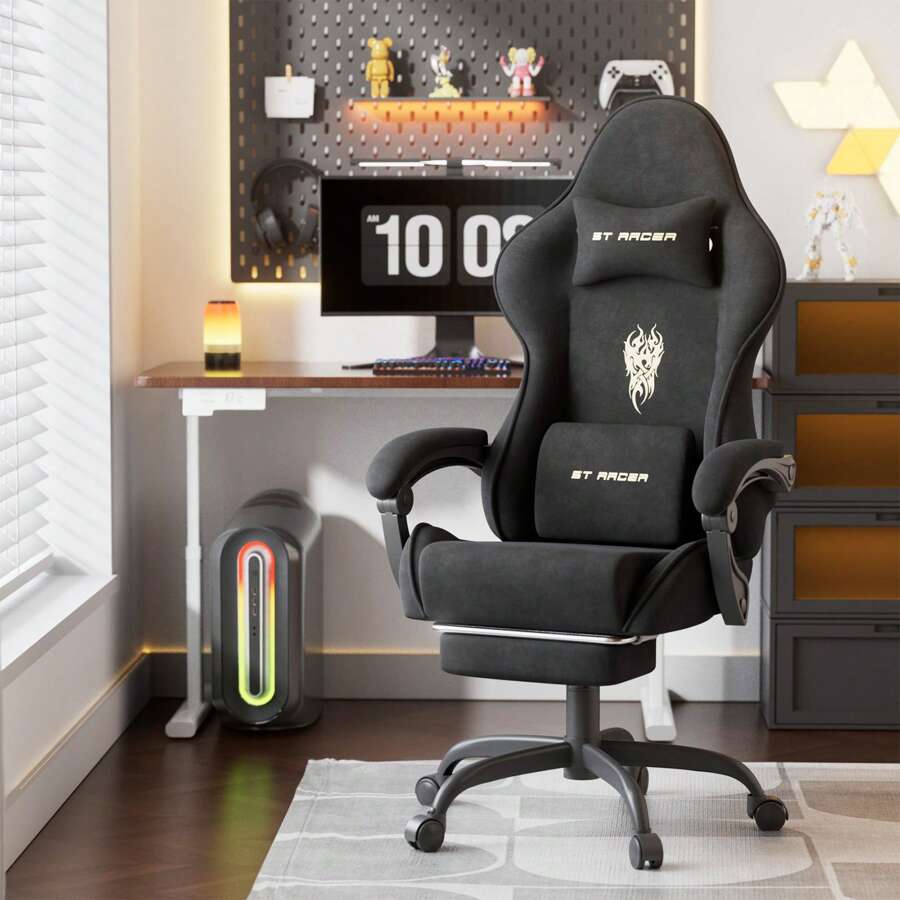 Gaming Chair - Krzesło gamingowe z wysokim oparciem, ergonomiczne