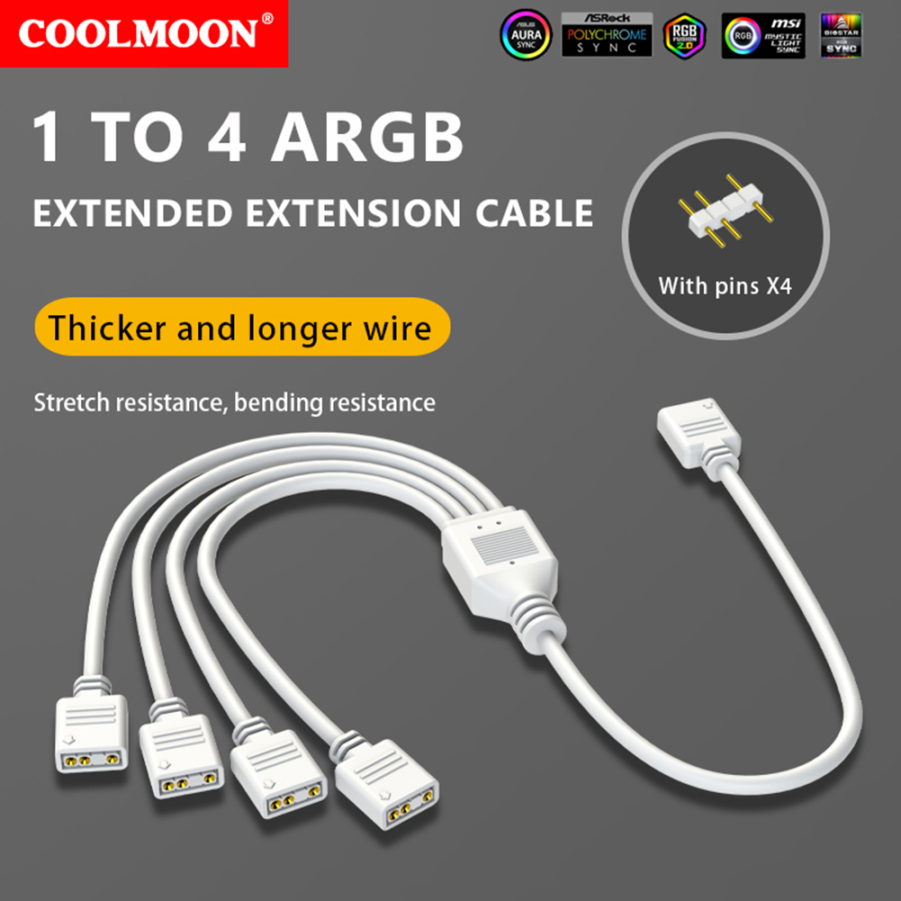 COOLMOON ARGB SYNC Splitter 5V – Pc Gaming Lian Li recenzja i cena