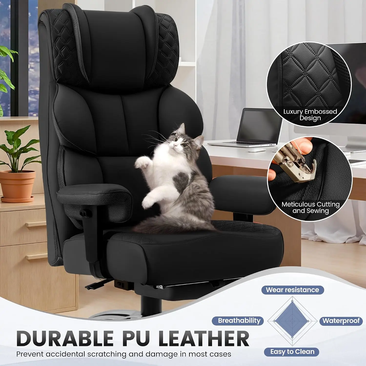 Krzesło biurowe, duże i wysoki – Pc Gaming Chair recenzja i cena
