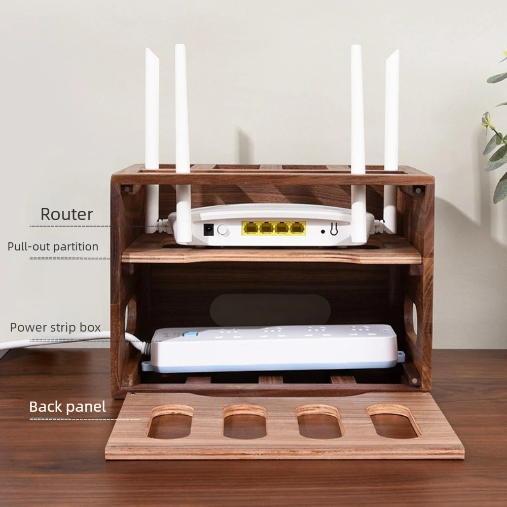 Solidna drewniana półka do org – Desk Cable Organizer recenzja i cena