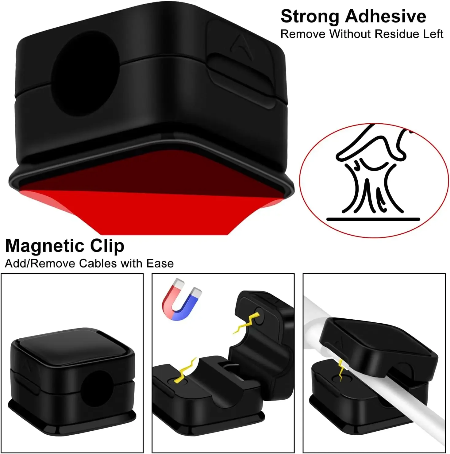 Mały organizer do kabli, magne – Desk Cable Organizer recenzja i cena