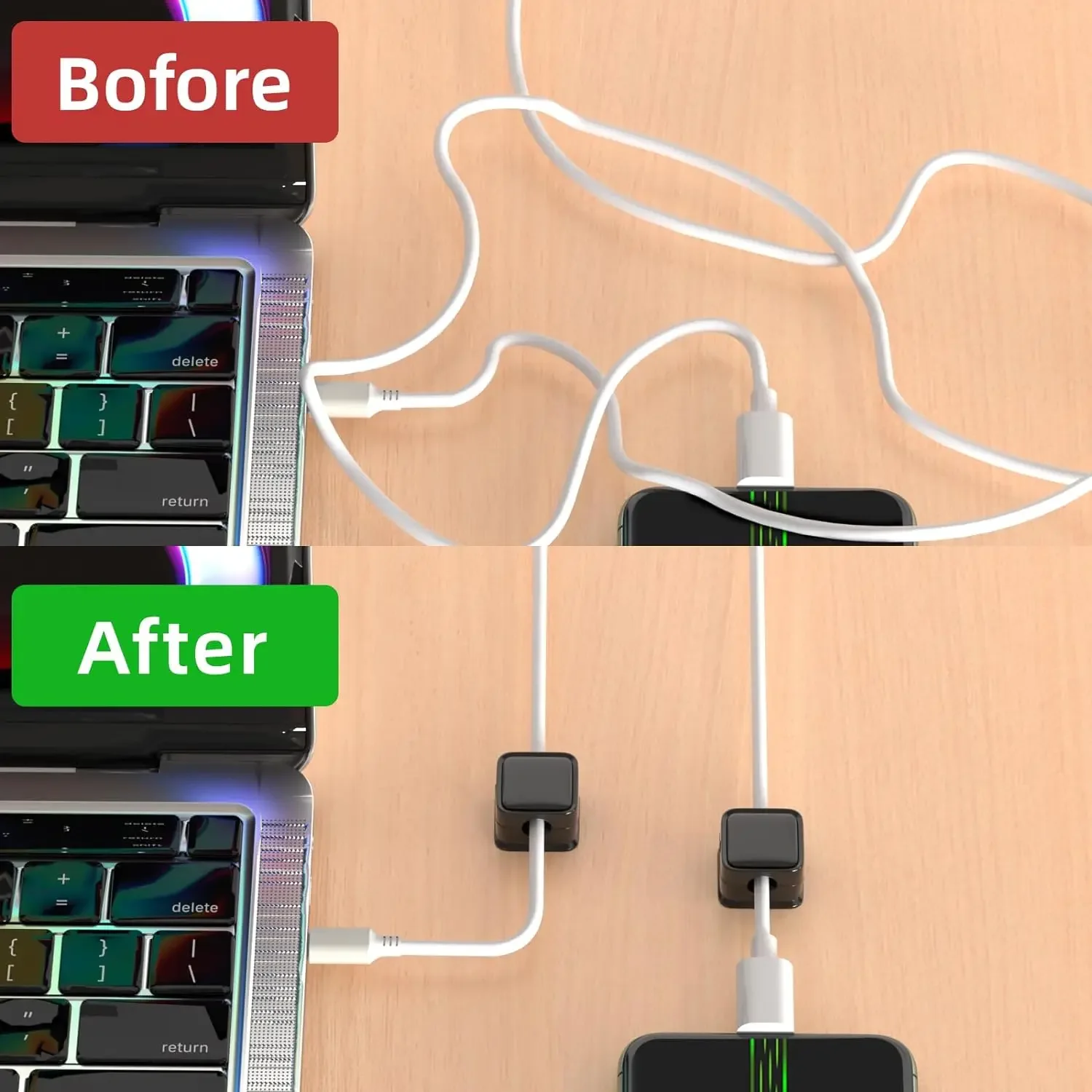 Mały organizer do kabli, magne – Desk Cable Organizer recenzja i cena