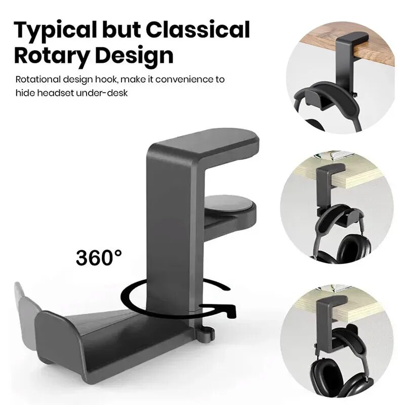 Uchwyt na słuchawki pod biurko – Desk Cable Organizer recenzja i cena