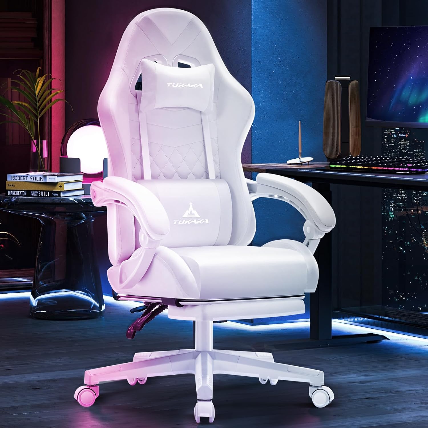 Białe ergonomiczne krzesło gam – Gaming Chair recenzja i cena