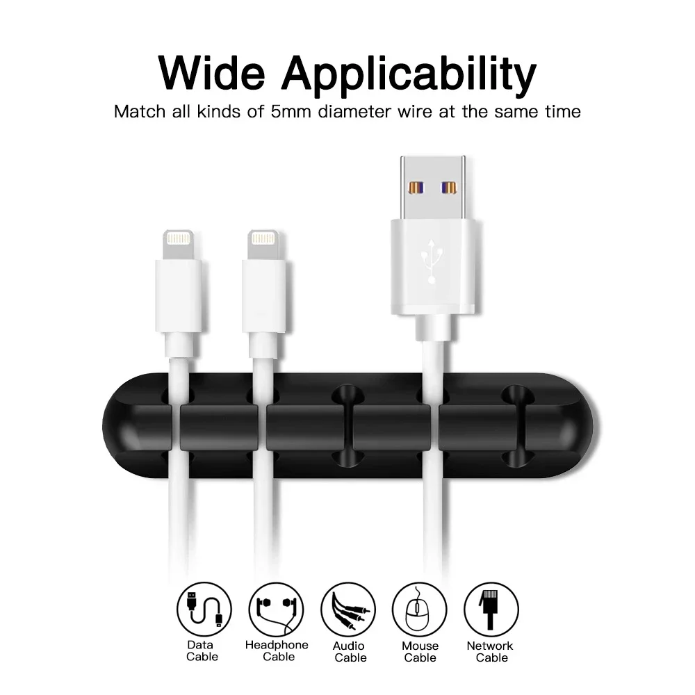 Silikonowy organizer na kable  – Desk Cable Organizer recenzja i cena