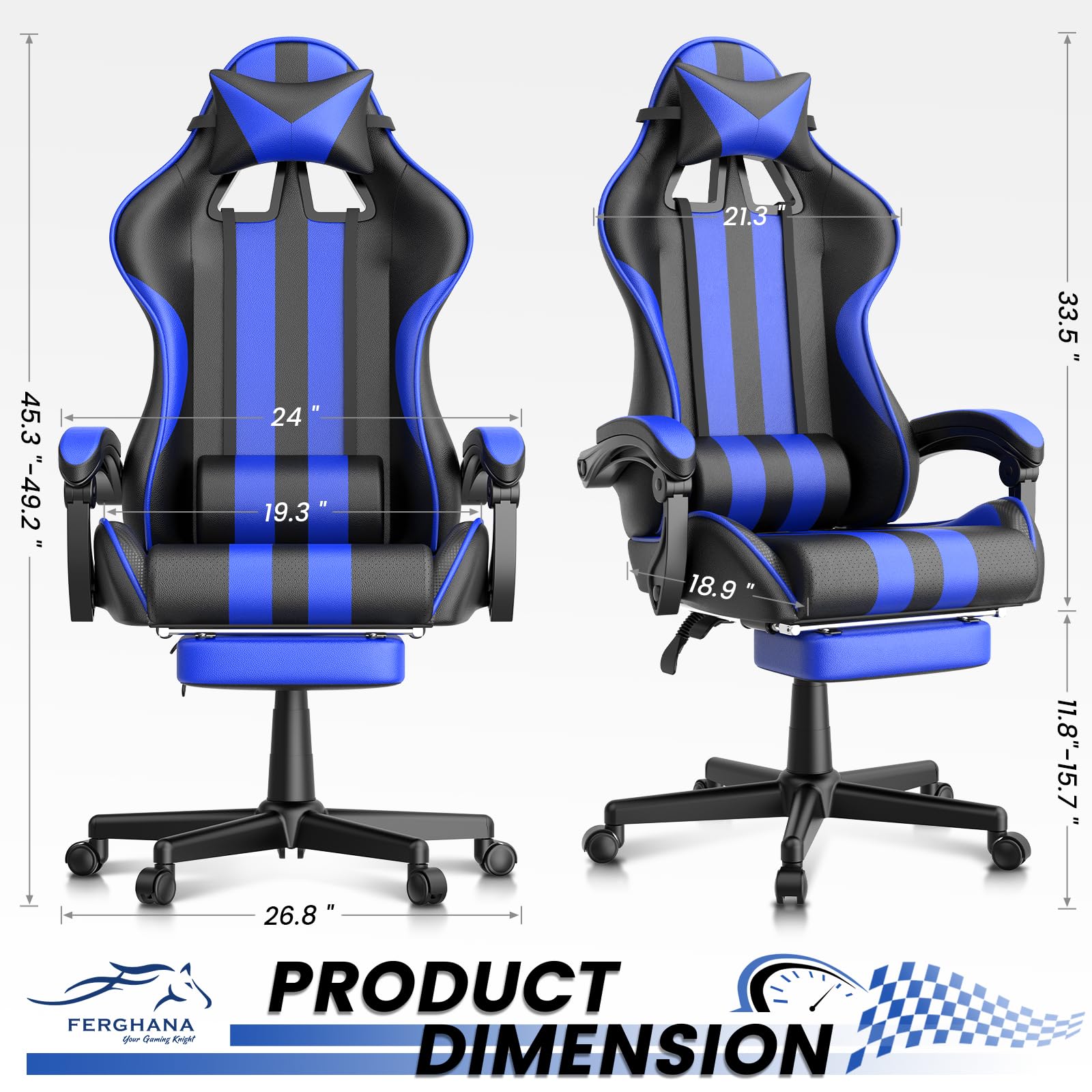 Niebieskie krzesła gamingowe z – Pc Gaming Chair recenzja i cena